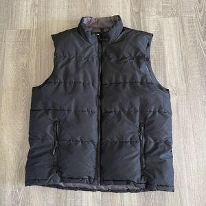 Orvis Men's Black Classic Collection Quilted Full Zip Puffer Vest Jacket - L